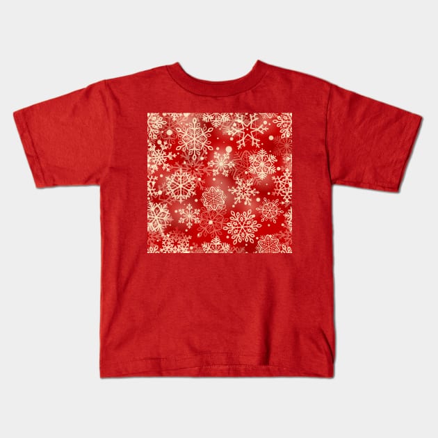 Snowflakes pattern Kids T-Shirt by katerinamk